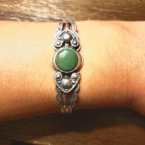 Vintage Sterling Silver Turquoise Cuff Bracelet